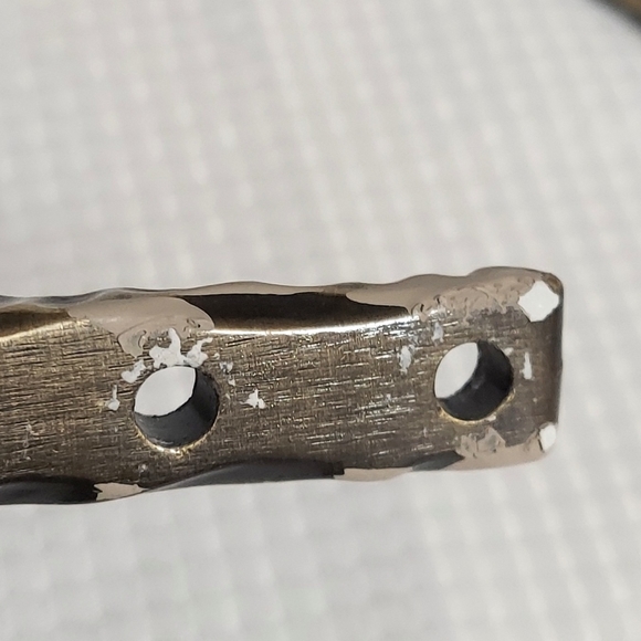 Vintage Brass Swirl Curtain Holders Textured Curly Q Pair Drapes - Picture 5 of 9